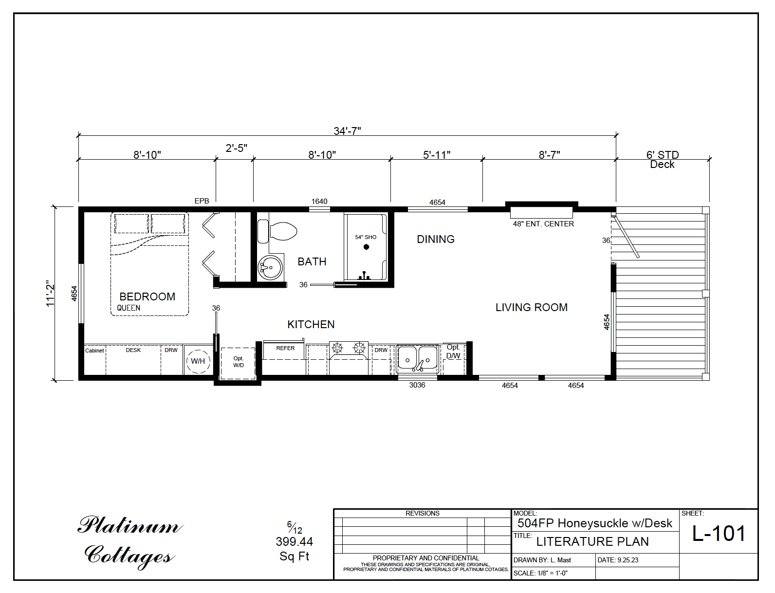 504FP Honeysuckle small home model by Platinum Cottages