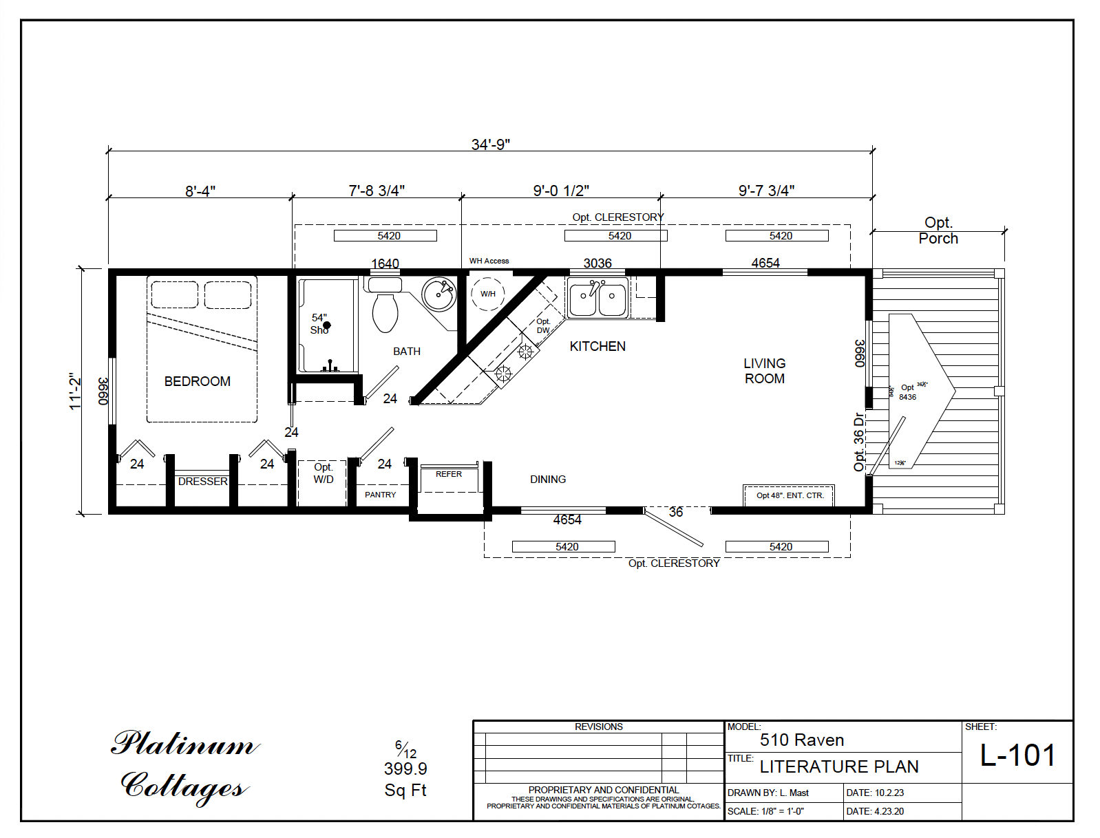 510FP Raven small home model by Platinum Cottages
