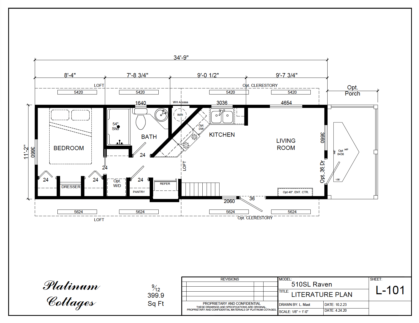 510FPSL Raven small home model by Platinum Cottages