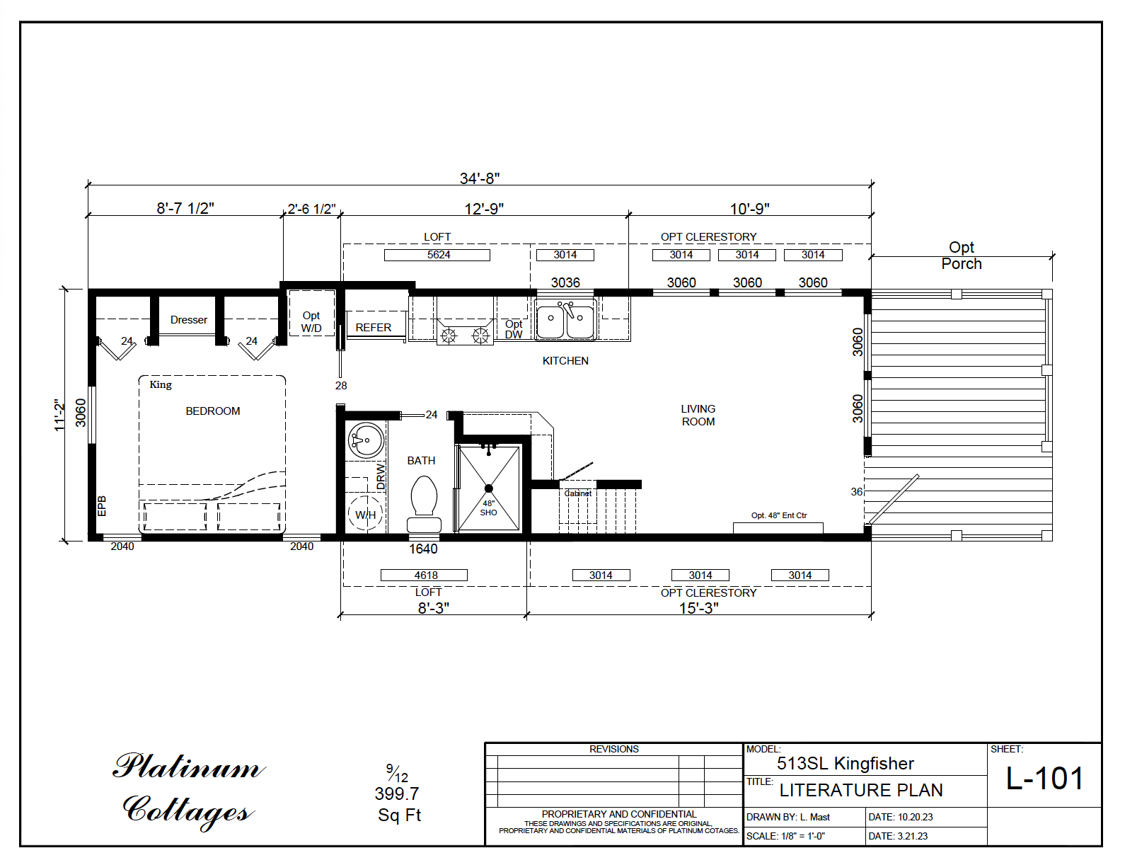 513FPSL Kingfisher small home model by Platinum Cottages
