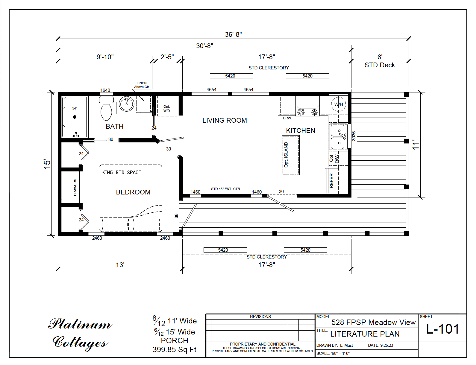 528FPSP Meadow View small home model by Platinum Cottages
