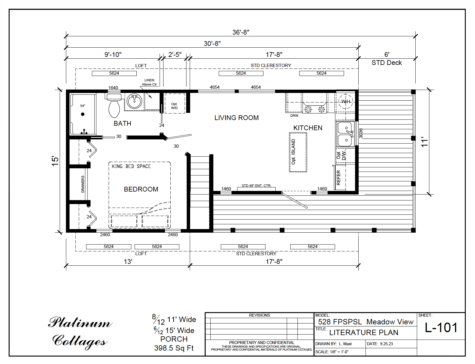 528FPSPSL Meadow View small home model by Platinum Cottages