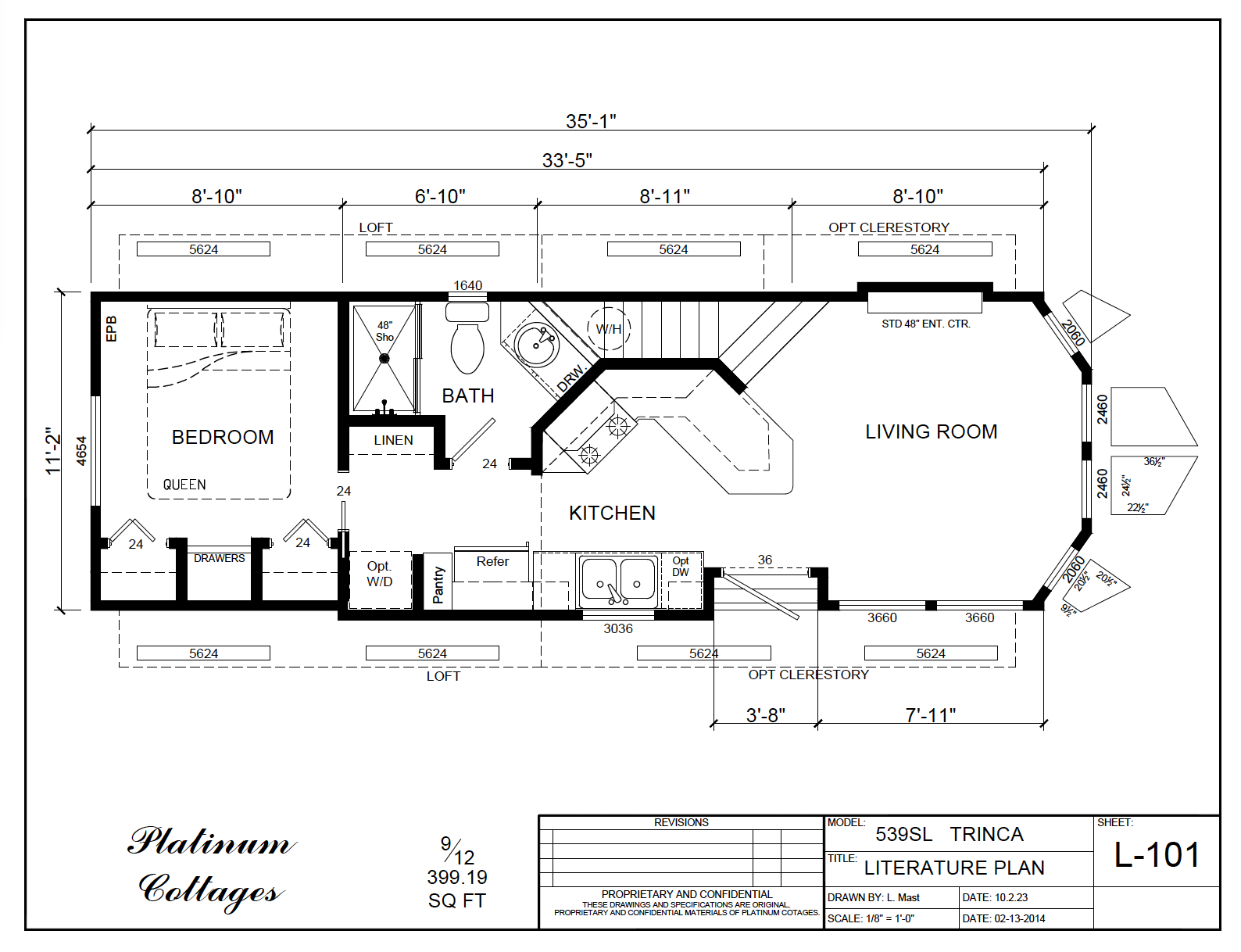 539SL Trinca small home model by Platinum Cottages