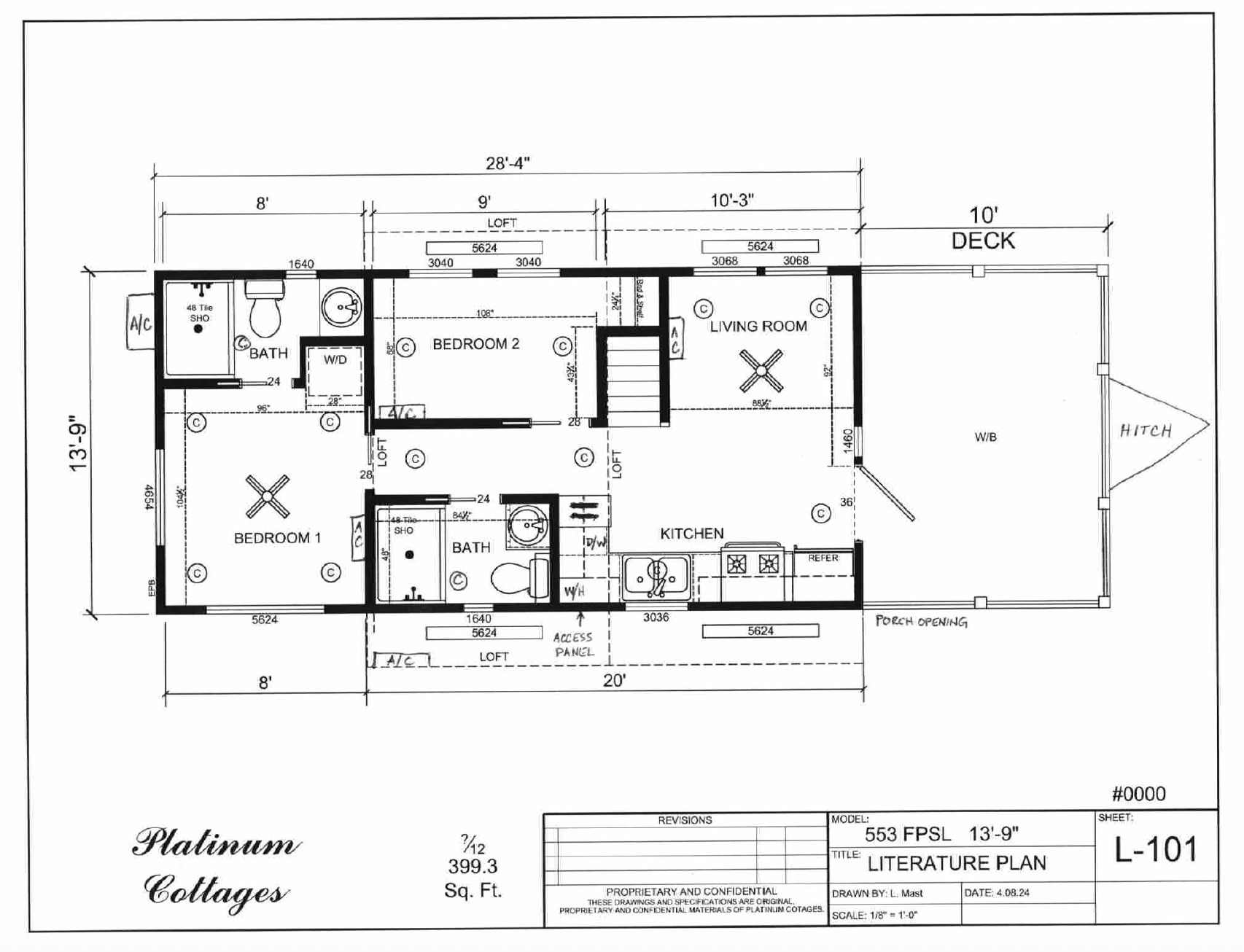 553FPSL Martin 2BA small home model by Platinum Cottages