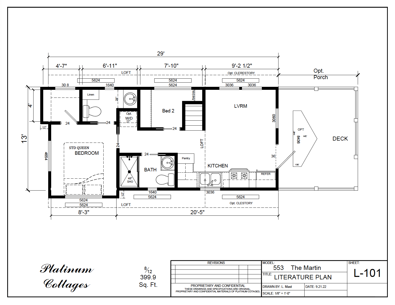 553FPSL Martin small home model by Platinum Cottages