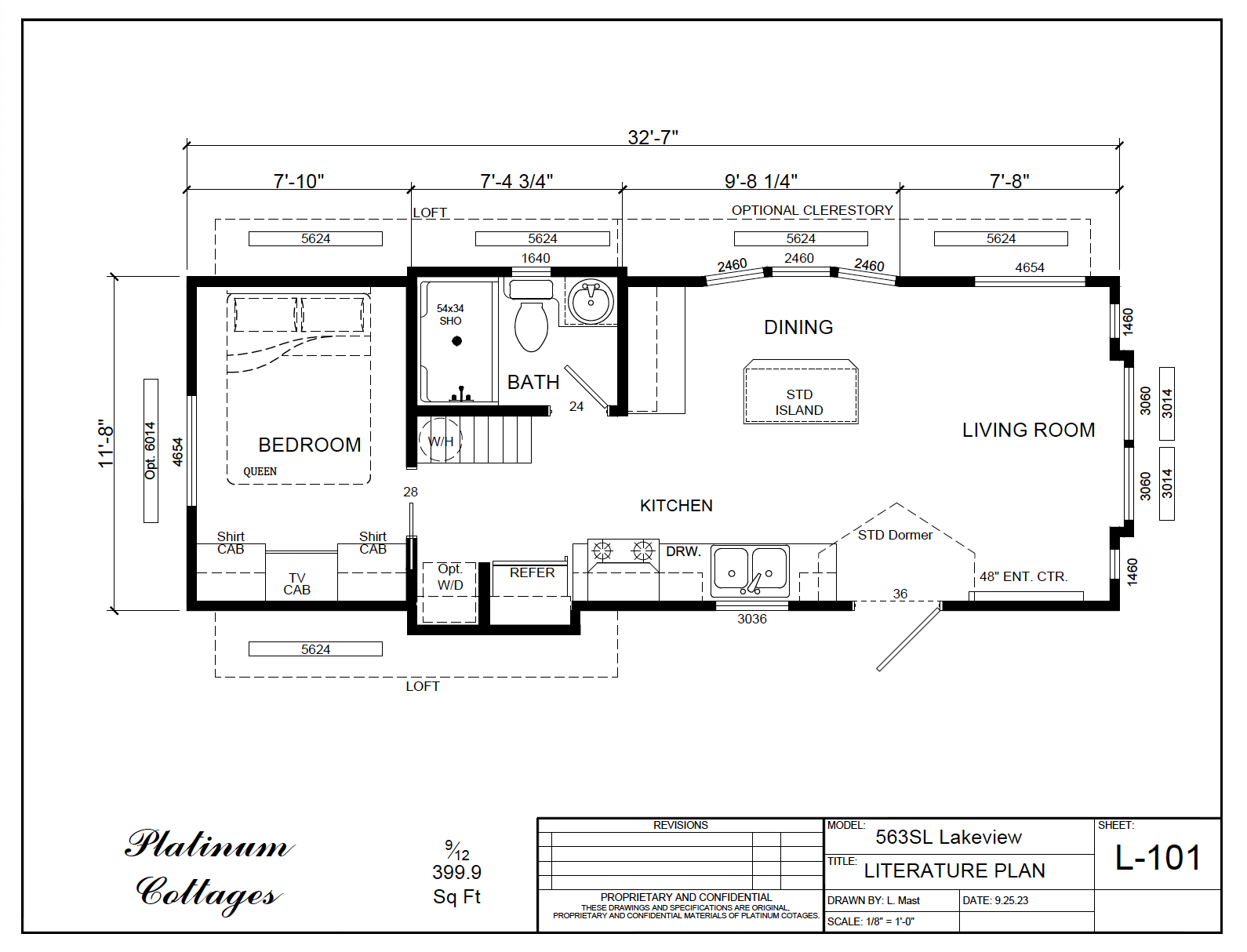 563SL Lakeview small home model by Platinum Cottages