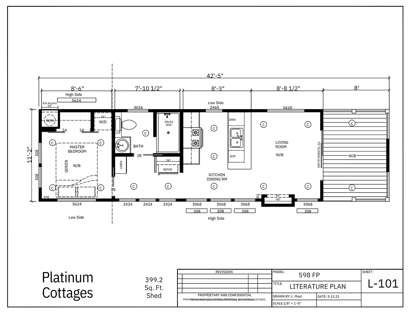 598FP Nightingale small home model by Platinum Cottages